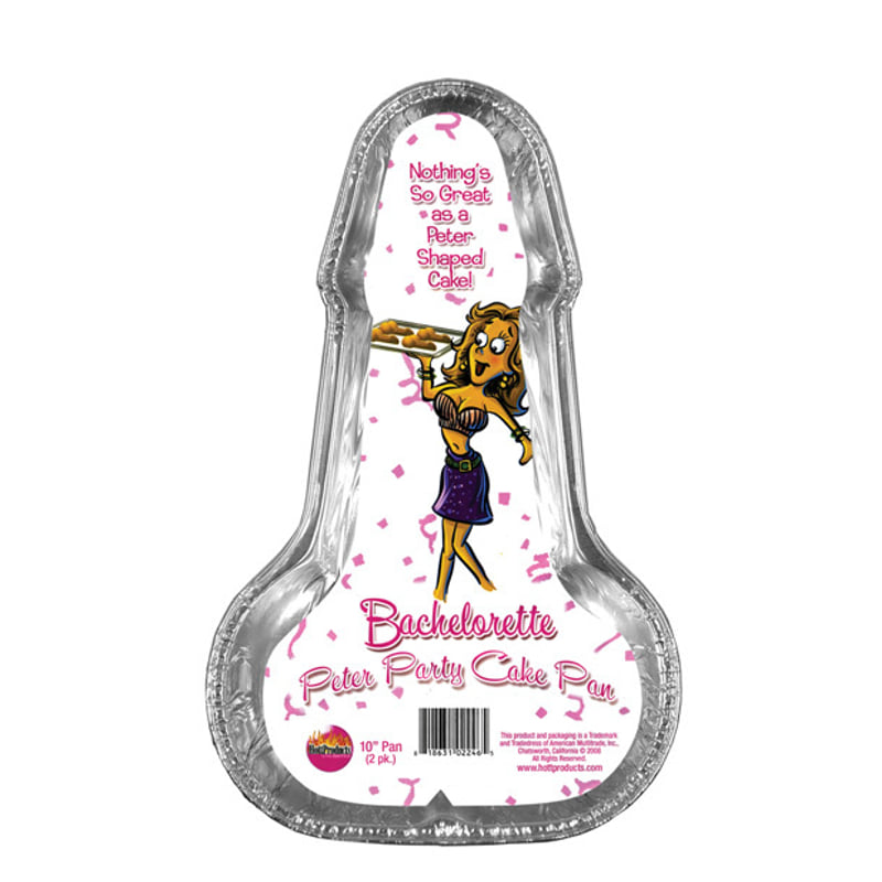 Bachelorette Disposable Peter Party Cake Pan Medium - Pack of 2