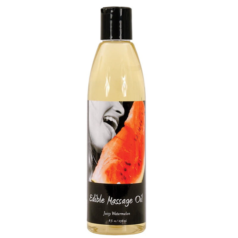 Earthly Body Edible Massage Oil - 8 oz Watermelon