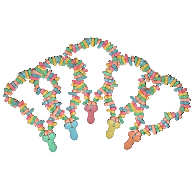 Candy penis necklace display 24pc