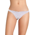 Crotchless Thong w/Pearls White O/S
