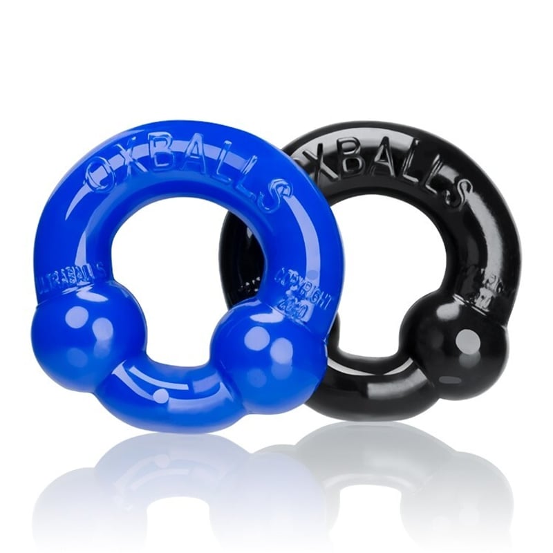 Ultraballs 2 pk cockring black /police blue
