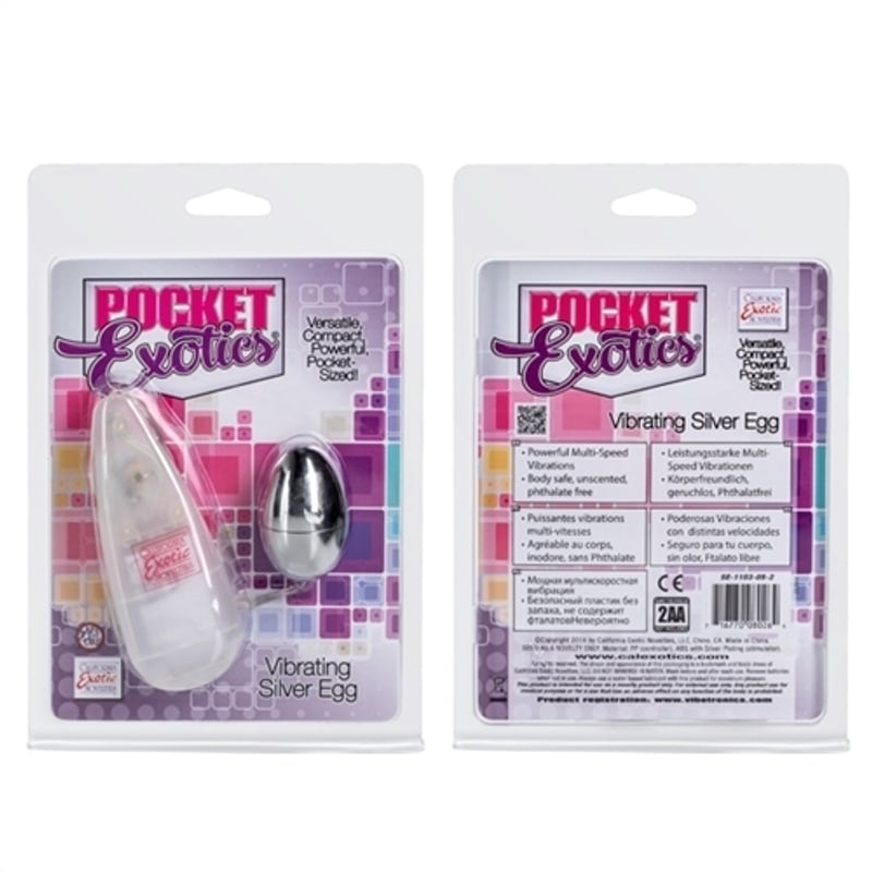 Pocket Exotics Vibrating Egg - Silver