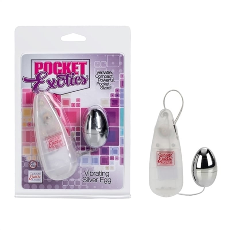 Pocket Exotics Vibrating Egg - Silver