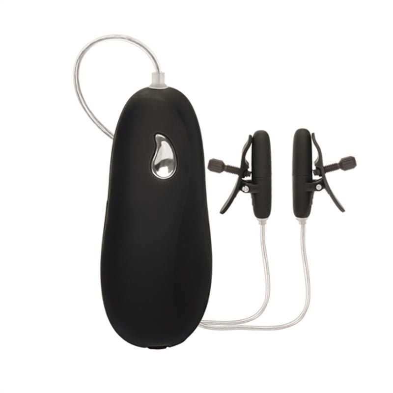 Vibrating Heated Nipple Teasers - Black