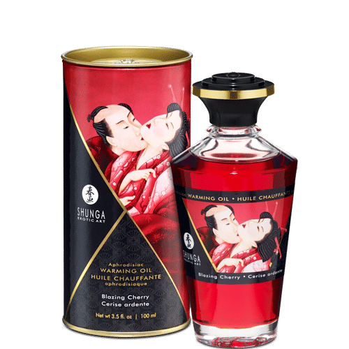 Warming Massage Oil Blazing Cherry 3.5 oz