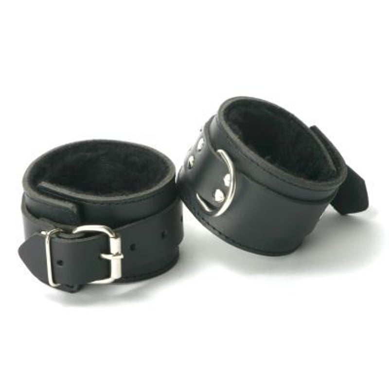 Strict Leather Fur Lined Wrist Cuffs
