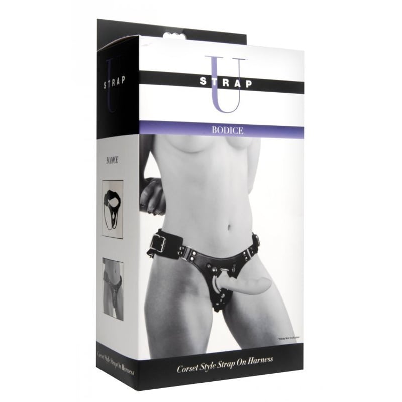 Strap u bodice corset style strap on harness