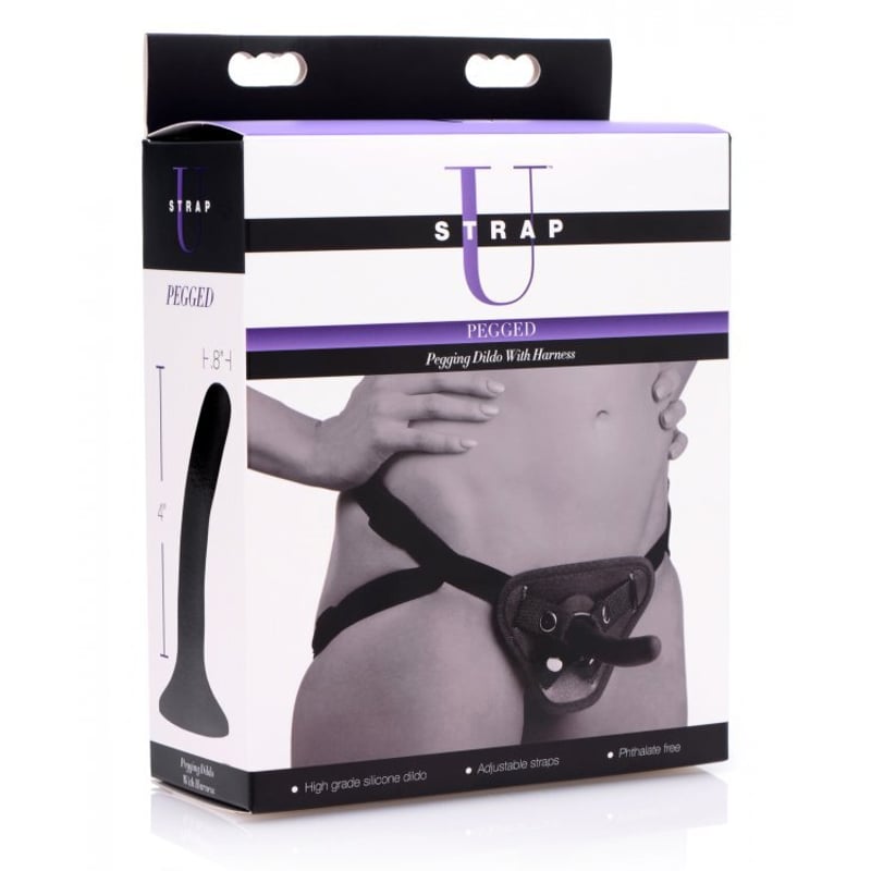 Strap u pegged pegging dildo w/ harness