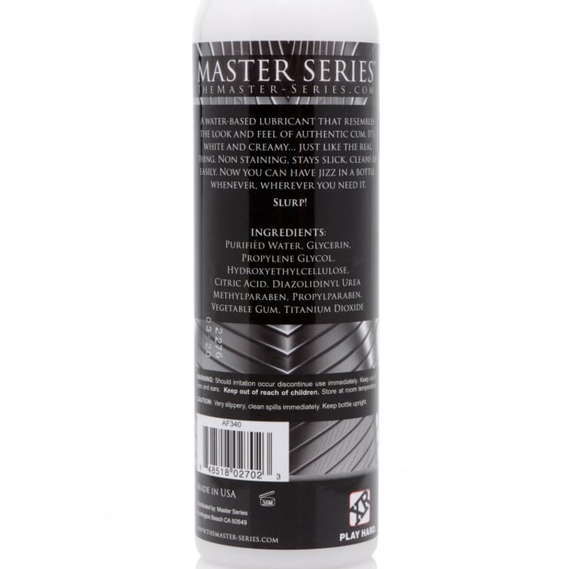 Master series jizz unscented water-based lube 8oz