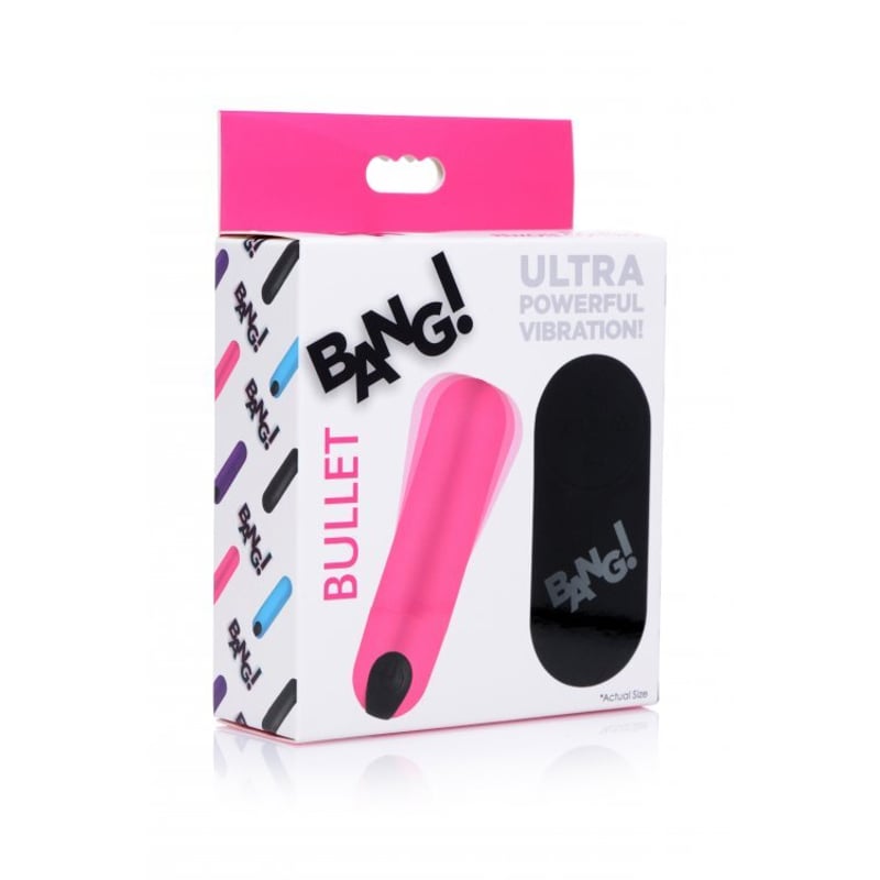 Bang! vibrating bullet w/ remote control pink